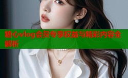 糖心vlog会员专享权益与精彩内容全解析