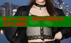 糖心vlog进去：探索创意视频社区，记录生活瞬间