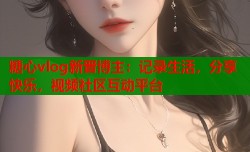 糖心vlog新晋博主：记录生活，分享快乐，视频社区互动平台