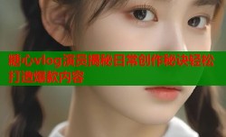 糖心vlog演员揭秘日常创作秘诀轻松打造爆款内容